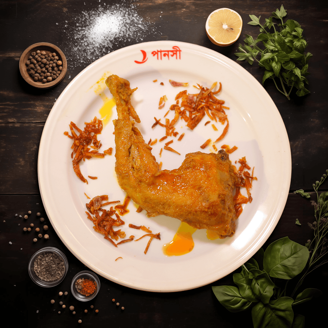 চিকেন রোস্ট-ডাল-ভাত